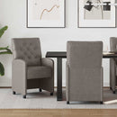 Spisebordsstole med hjul 2 pcs Grå 58 x 67 x 97 cm Kunstlæder