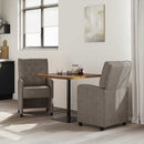 Spisebordsstole med hjul 2 pcs Grå 58 x 67 x 97 cm Kunstlæder