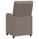 Spisebordsstole med hjul 2 pcs Grå 58 x 67 x 97 cm Kunstlæder