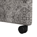 Spisebordsstole med hjul 2 stk. Faux Suede Læder Lysegrå