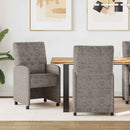 Spisebordsstole med hjul 2 stk. Faux Suede Læder Lysegrå