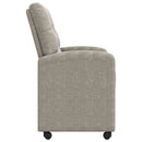 Spisebordsstole med hjul med hjul 2 pcs Lysegrå 58 x 67 x 97 cm