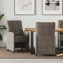 Spisebordsstole med hjul 2 pcs Mørkegrå 58 x 67 x 97 cm