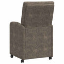 Spisebordsstole med hjul 2 pcs Mørkegrå 58 x 67 x 97 cm