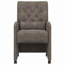 Spisebordsstole med hjul 2 pcs Mørkegrå 58 x 67 x 97 cm