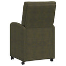 Spisebordsstole med hjul 2 pcs Army grøn 58 x 67 x 97 cm