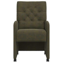 Spisebordsstole med hjul 2 pcs Army grøn 58 x 67 x 97 cm