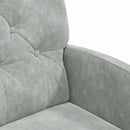 Spisebordsstole med hjul 2 pcs Lysegrå 58 x 67 x 97 cm Fløjl