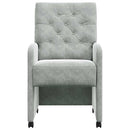 Spisebordsstole med hjul 2 pcs Lysegrå 58 x 67 x 97 cm Fløjl