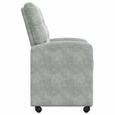 Spisebordsstole med hjul 2 pcs Lysegrå 58 x 67 x 97 cm Fløjl