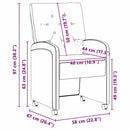 Spisebordsstole med hjul 2 pcs Lysegrå 58 x 67 x 97 cm Fløjl