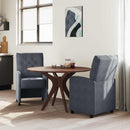Spisebordsstole med hjul 2 pcs Mørkegrå 58 x 67 x 97 cm Fløjl