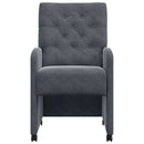 Spisebordsstole med hjul 2 pcs Mørkegrå 58 x 67 x 97 cm Fløjl