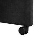 Spisebordsstole med hjul 2 pcs Sort 58 x 67 x 97 cm Fløjl
