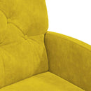 Spisebordsstole med hjul 2 pcs Gul 58 x 67 x 97 cm Fløjl