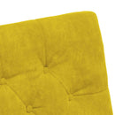 Spisebordsstole med hjul 2 pcs Gul 58 x 67 x 97 cm Fløjl