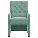 Spisebordsstole med hjul 2 pcs havgrøn 58 x 67 x 97 cm Fløjl