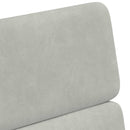 Spisebordsstole med hjul 2 pcs Lysegrå 58 x 65 x 98 cm Fløjl