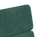 Spisebordsstole med hjul 2 pcs Mørkegrøn 58 x 65 x 98 cm Fløjl
