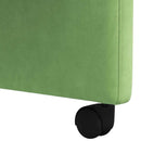Spisebordsstole med hjul 2 pcs Lysegrøn 58 x 65 x 98 cm Fløjl