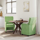 Spisebordsstole med hjul 2 pcs Lysegrøn 58 x 65 x 98 cm Fløjl