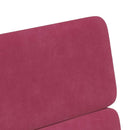 Spisebordsstole med hjul 2 pcs Vinrød 58 x 65 x 98 cm Fløjl