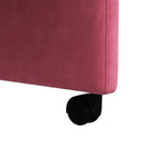 Spisebordsstole med hjul 2 pcs Vinrød 58 x 65 x 98 cm Fløjl