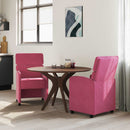 Spisebordsstole med hjul 2 pcs Vinrød 58 x 65 x 98 cm Fløjl