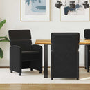Spisebordsstole med hjul 2 pcs Sort 58 x 65 x 98 cm Fløjl