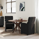 Spisebordsstole med hjul 2 pcs Sort 58 x 65 x 98 cm Fløjl