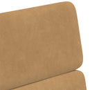 Spisebordsstole med hjul 2 pcs Brun 58 x 65 x 98 cm Fløjl