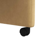 Spisebordsstole med hjul 2 pcs Brun 58 x 65 x 98 cm Fløjl