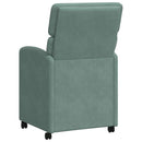 Spisebordsstole med hjul 2 pcs havgrøn 58 x 65 x 98 cm Fløjl