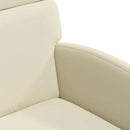 Spisebordsstole med hjul 2 pcs Creme 58 x 65 x 98 cm Kunstlæder