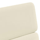 Spisebordsstole med hjul 2 pcs Creme 58 x 65 x 98 cm Kunstlæder