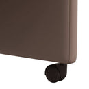 Spisebordsstole med hjul 2 pcs Brun 58 x 65 x 98 cm Kunstlæder