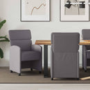 Spisebordsstole med hjul 2 pcs Grå 58 x 65 x 98 cm Kunstlæder