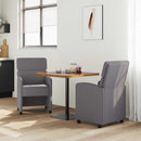 Spisebordsstole med hjul 2 pcs Grå 58 x 65 x 98 cm Kunstlæder