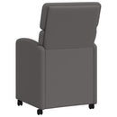 Spisebordsstole med hjul 2 pcs Grå 58 x 65 x 98 cm Kunstlæder
