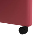 Spisebordsstole med hjul med hjul 2 pcs Vinrød 58 x 65 x 98 cm