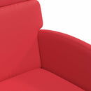 Spisebordsstole med hjul 2 pcs Rød 58 x 65 x 98 cm Kunstlæder