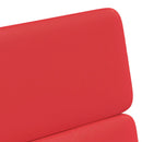 Spisebordsstole med hjul 2 pcs Rød 58 x 65 x 98 cm Kunstlæder