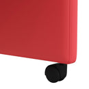 Spisebordsstole med hjul 2 pcs Rød 58 x 65 x 98 cm Kunstlæder