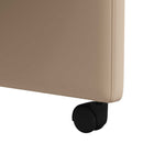 Spisebordsstole med hjul 2 pcs Cappuccino 58 x 65 x 98 cm