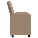 Spisebordsstole med hjul 2 pcs Cappuccino 58 x 65 x 98 cm