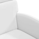 Spisebordsstole med hjul 2 pcs Hvid 58 x 65 x 98 cm Kunstlæder