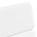Spisebordsstole med hjul 2 pcs Hvid 58 x 65 x 98 cm Kunstlæder