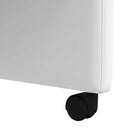 Spisebordsstole med hjul 2 pcs Hvid 58 x 65 x 98 cm Kunstlæder