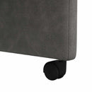 Spisebordsstole med hjul 2 pcs Sort 58 x 67 x 97 cm Kunstlæder