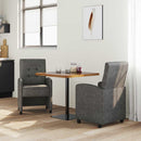Spisebordsstole med hjul 2 pcs Sort 58 x 67 x 97 cm Kunstlæder